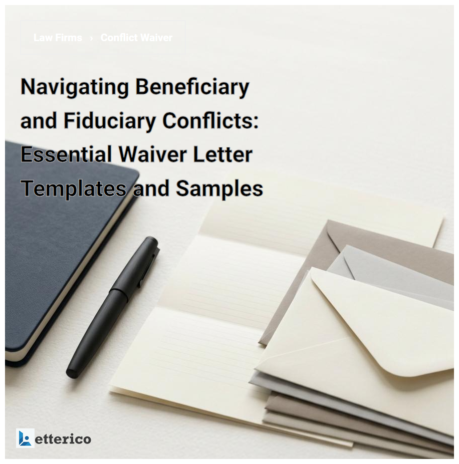 Navigating Beneficiary and Fiduciary Conflicts: Essential Waiver Letter Templates and Samples