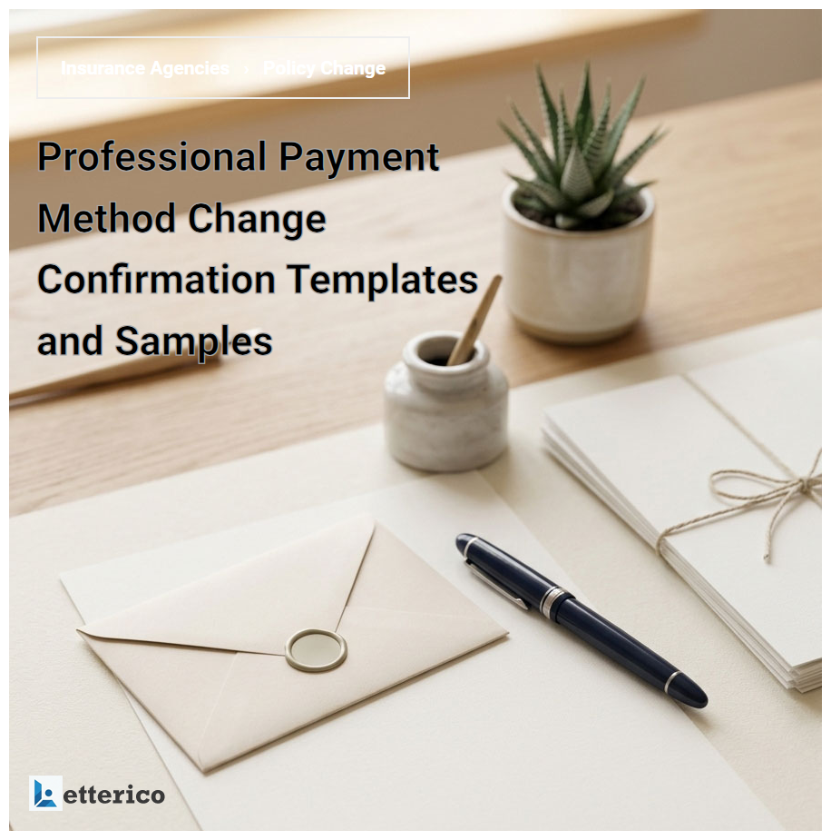 Professional Payment Method Change Confirmation Templates and Samples