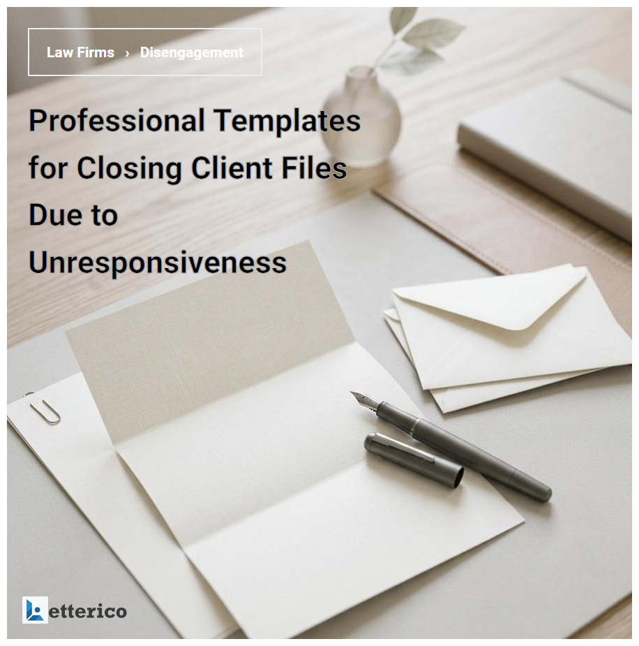 Professional Templates for Closing Client Files Due to Unresponsiveness