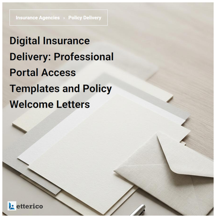 Digital Insurance Delivery: Professional Portal Access Templates and Policy Welcome Letters