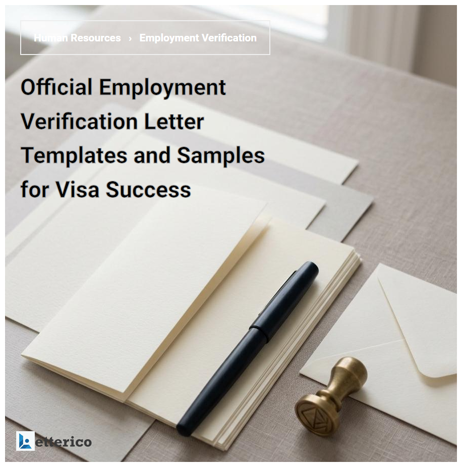 Official Employment Verification Letter Templates and Samples for Visa Success