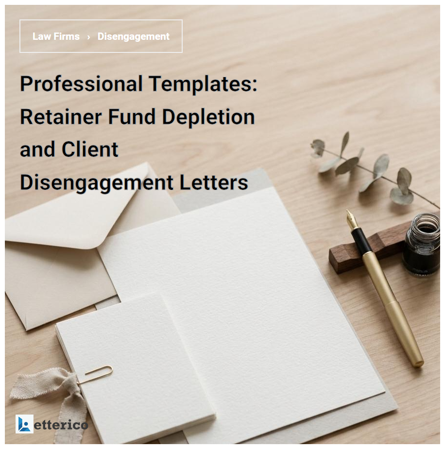 Professional Templates: Retainer Fund Depletion and Client Disengagement Letters