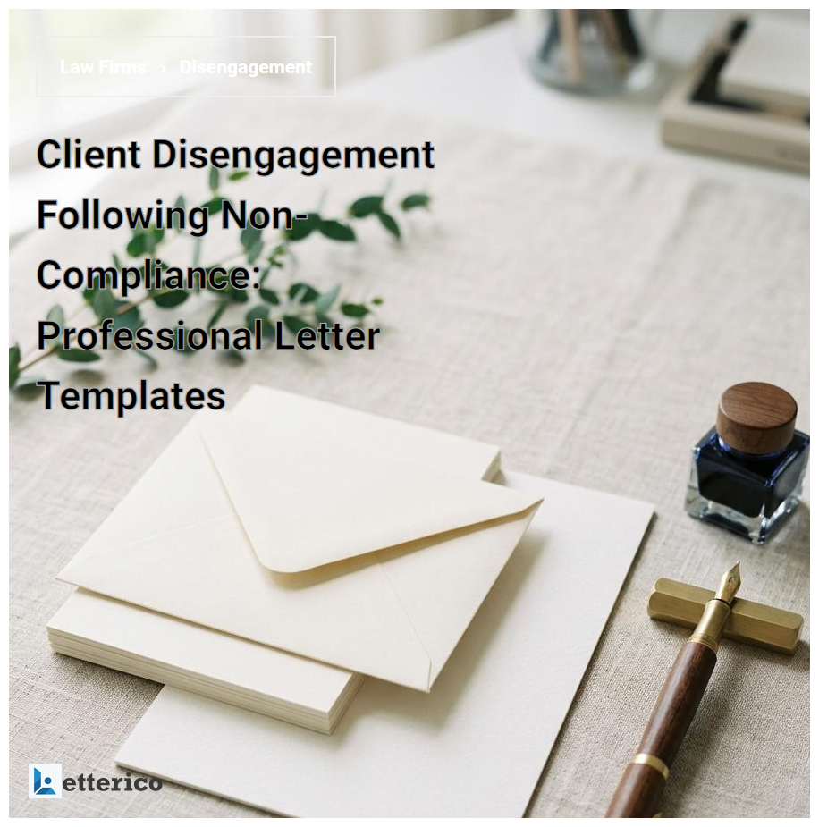 Client Disengagement Following Non-Compliance: Professional Letter Templates