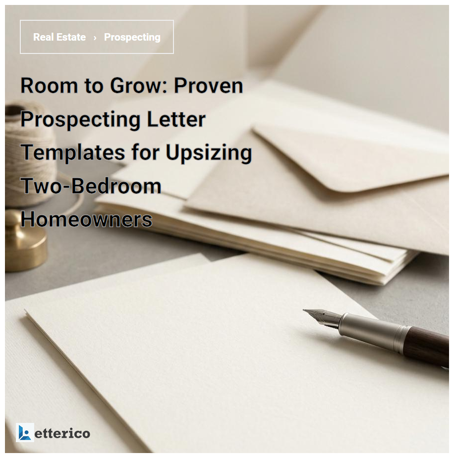 Room to Grow: Proven Prospecting Letter Templates for Upsizing Two-Bedroom Homeowners