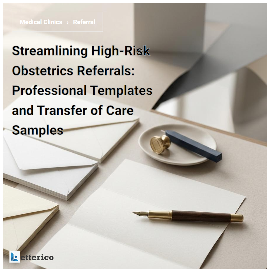 Streamlining High-Risk Obstetrics Referrals: Professional Templates and Transfer of Care Samples
