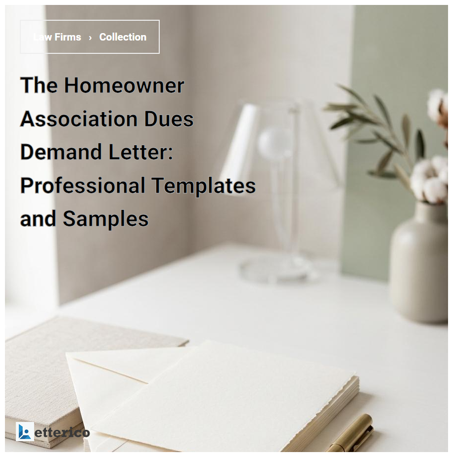 The Homeowner Association Dues Demand Letter: Professional Templates and Samples