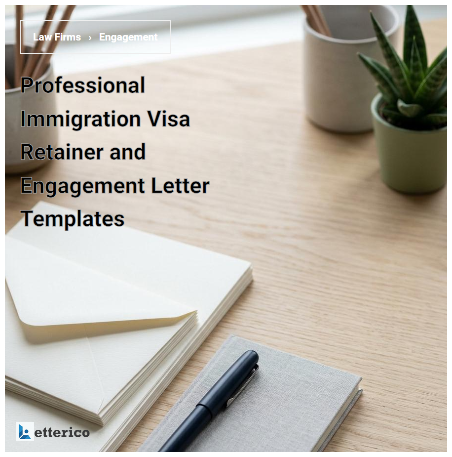 Professional Immigration Visa Retainer and Engagement Letter Templates