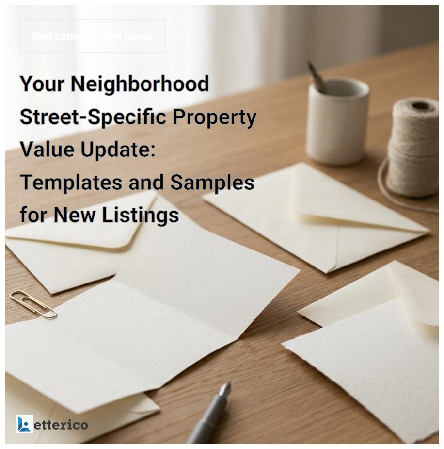 Your Neighborhood Street-Specific Property Value Update: Templates and Samples for New Listings