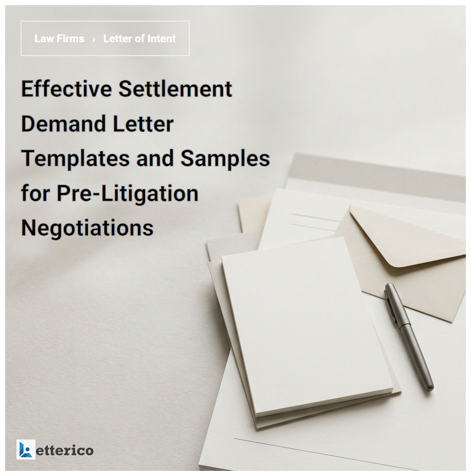 Effective Settlement Demand Letter Templates and Samples for Pre-Litigation Negotiations