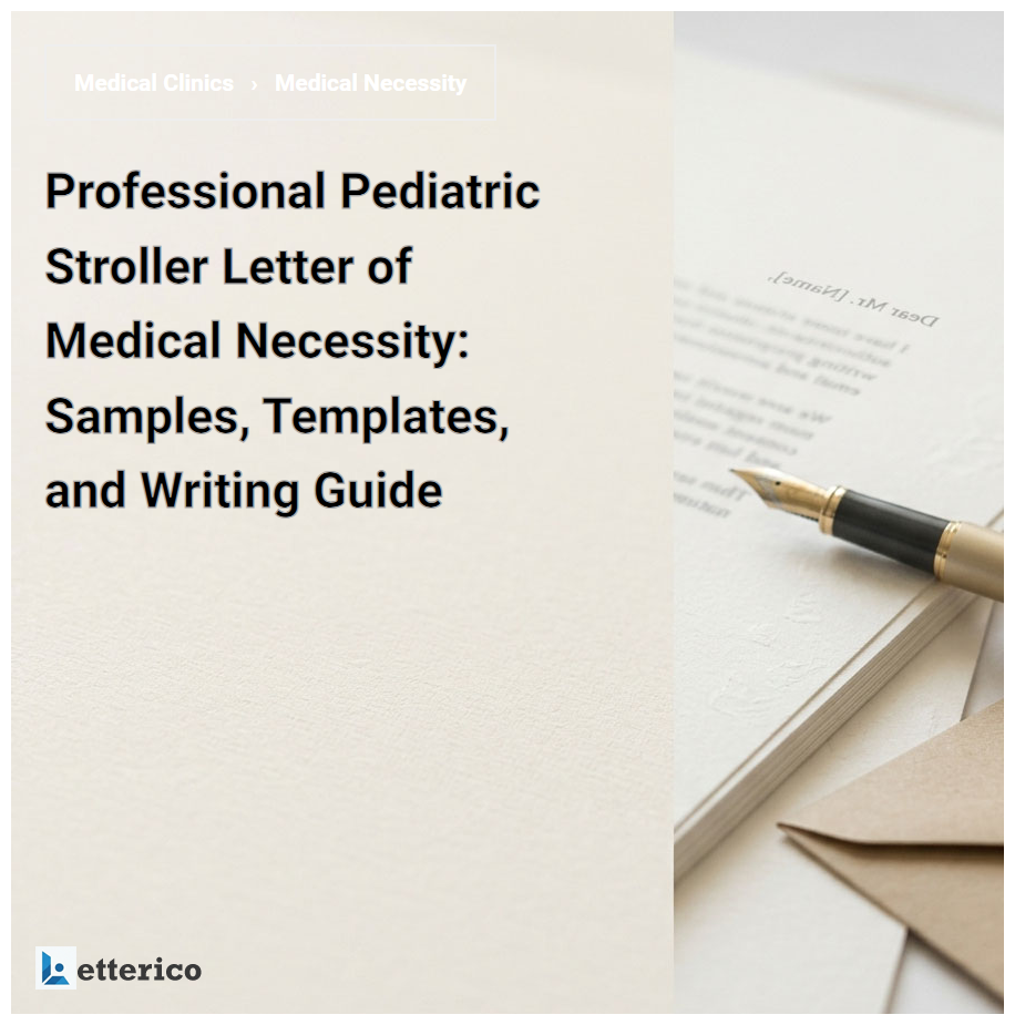 Professional Pediatric Stroller Letter of Medical Necessity: Samples, Templates, and Writing Guide