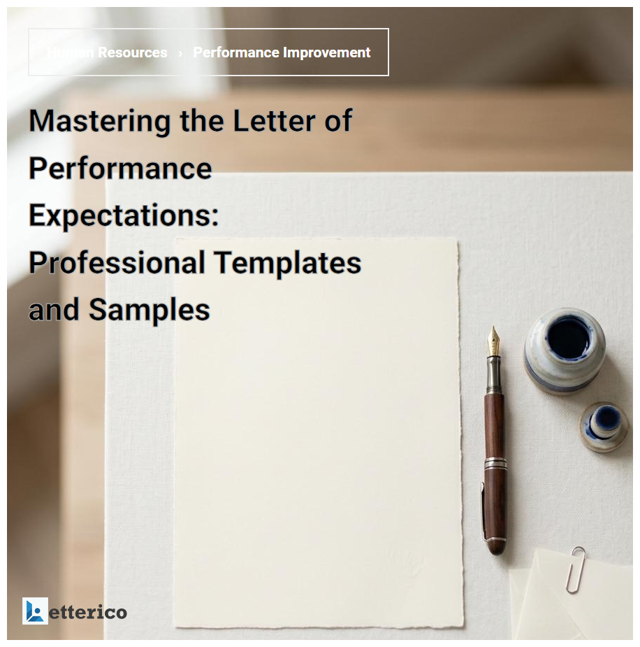 Mastering the Letter of Performance Expectations: Professional Templates and Samples