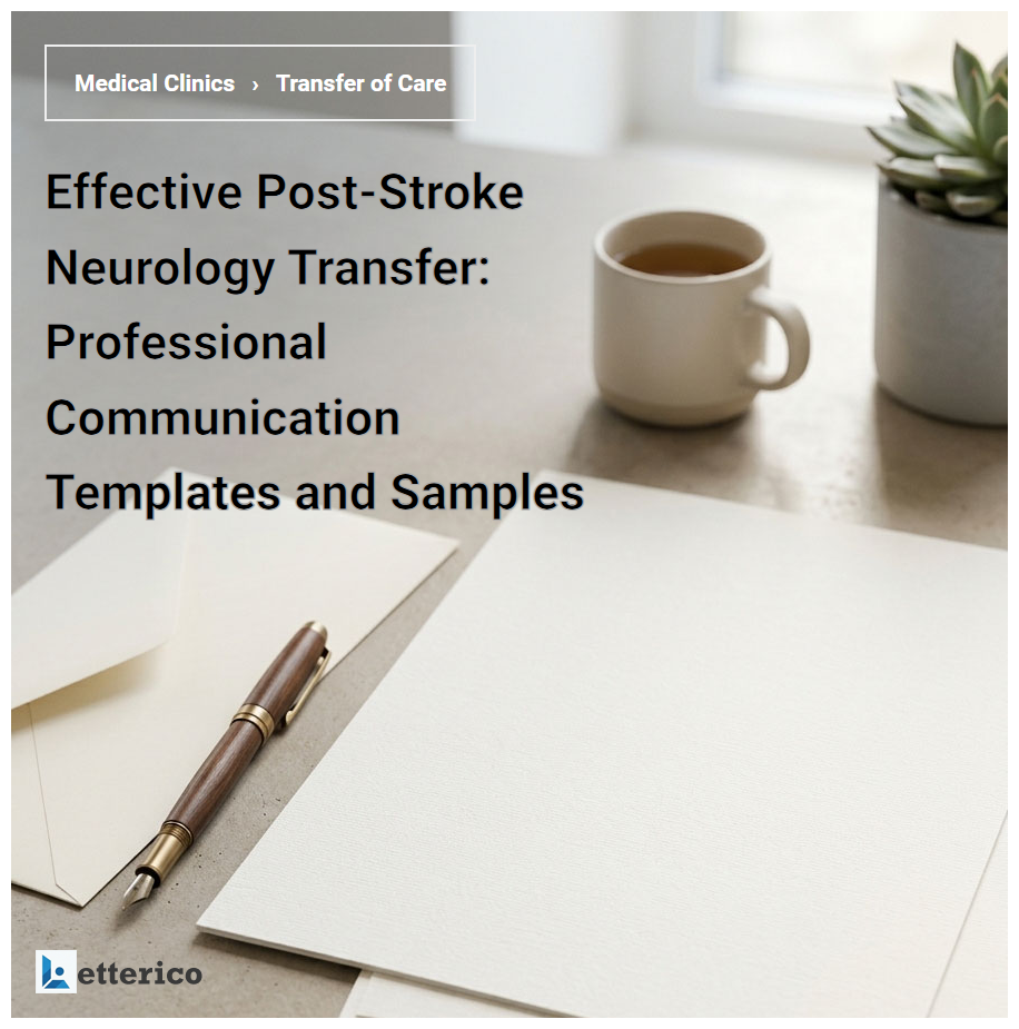 Effective Post-Stroke Neurology Transfer: Professional Communication Templates and Samples