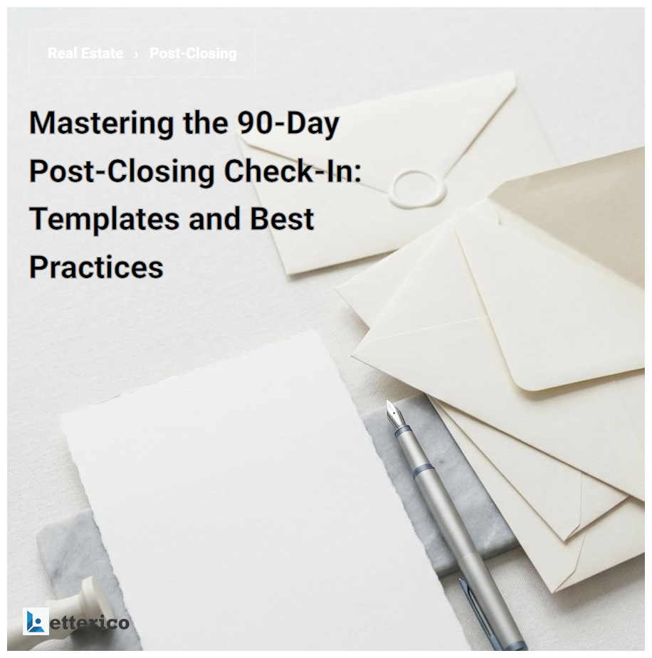 Mastering the 90-Day Post-Closing Check-In: Templates and Best Practices
