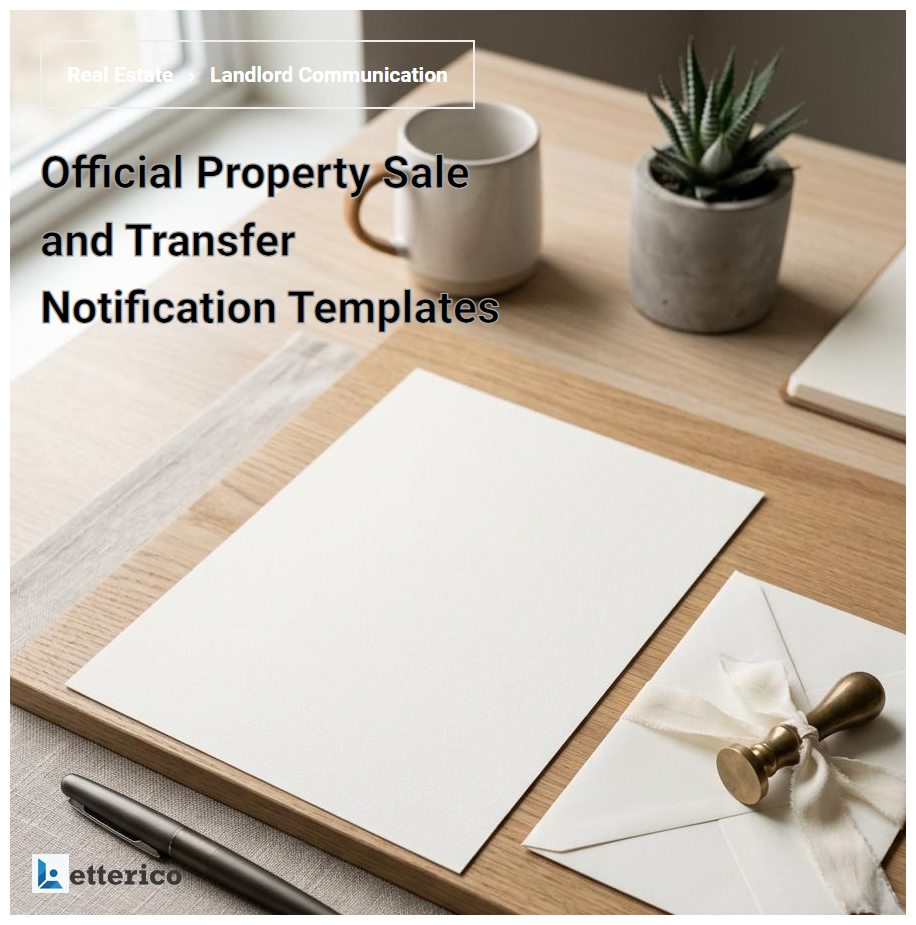 Official Property Sale and Transfer Notification Templates
