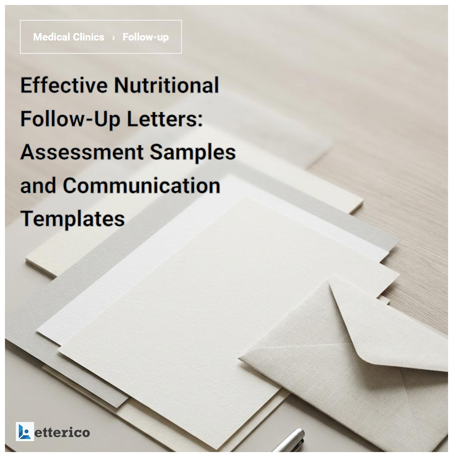 Effective Nutritional Follow-Up Letters: Assessment Samples and Communication Templates