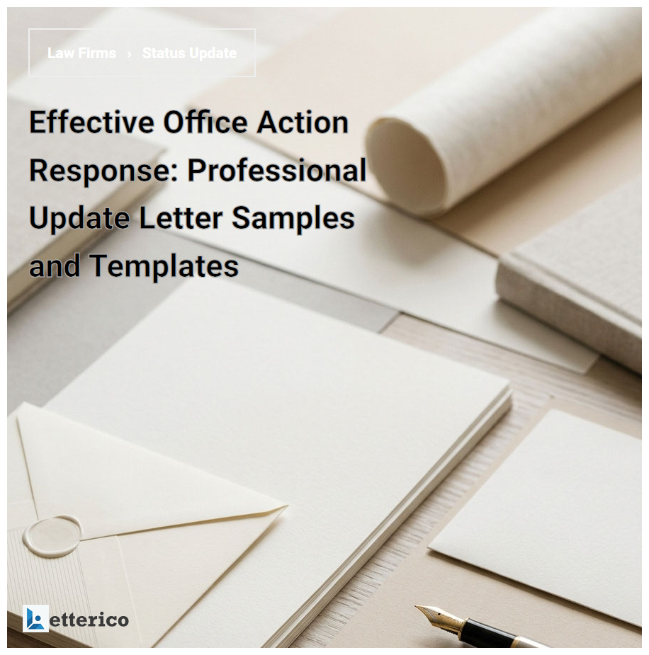 Effective Office Action Response: Professional Update Letter Samples and Templates