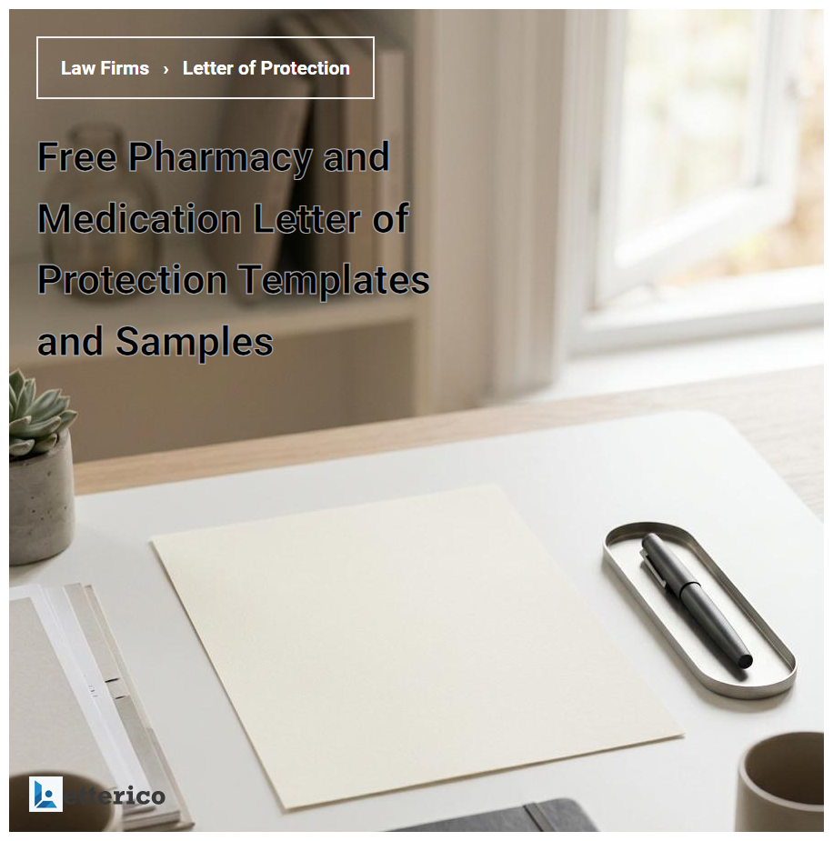 Free Pharmacy and Medication Letter of Protection Templates and Samples