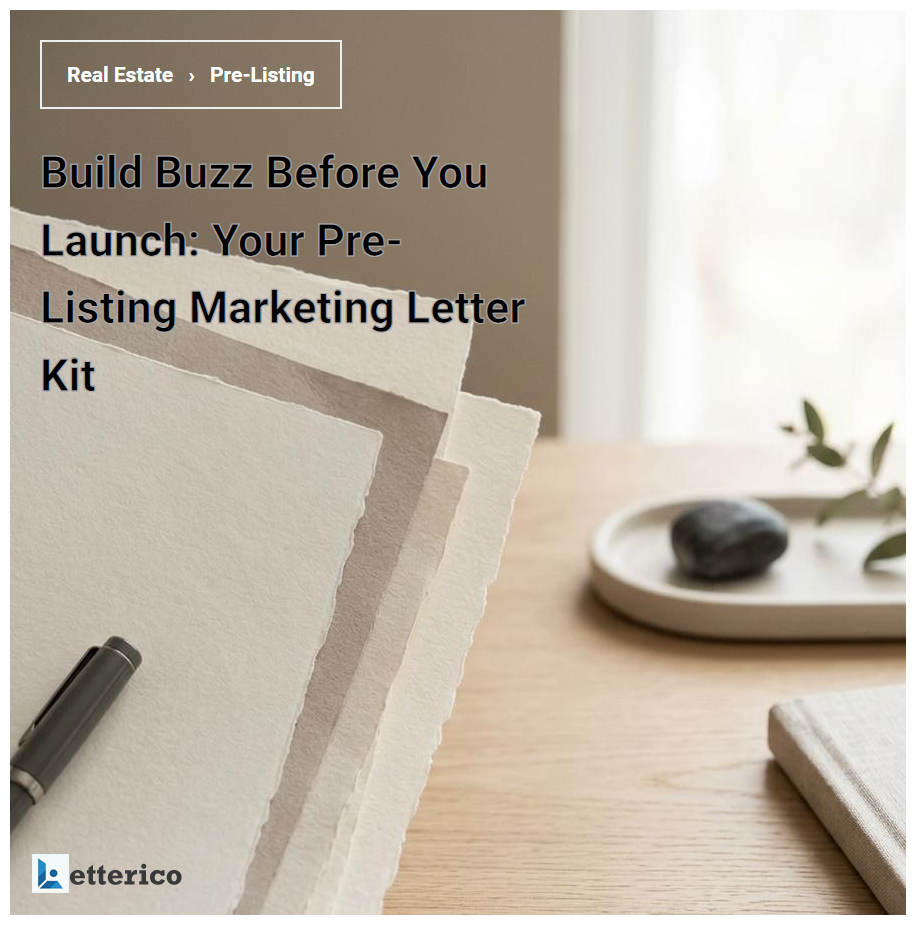Build Buzz Before You Launch: Your Pre-Listing Marketing Letter Kit