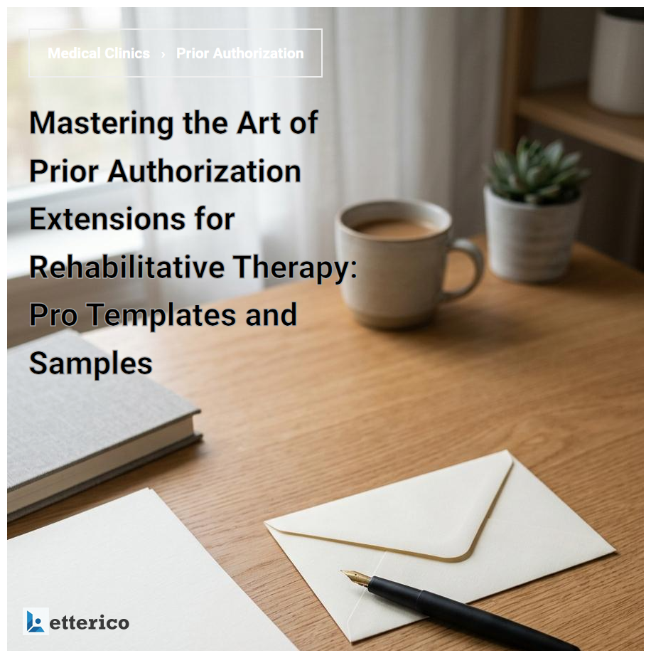 Mastering the Art of Prior Authorization Extensions for Rehabilitative Therapy: Pro Templates and Samples