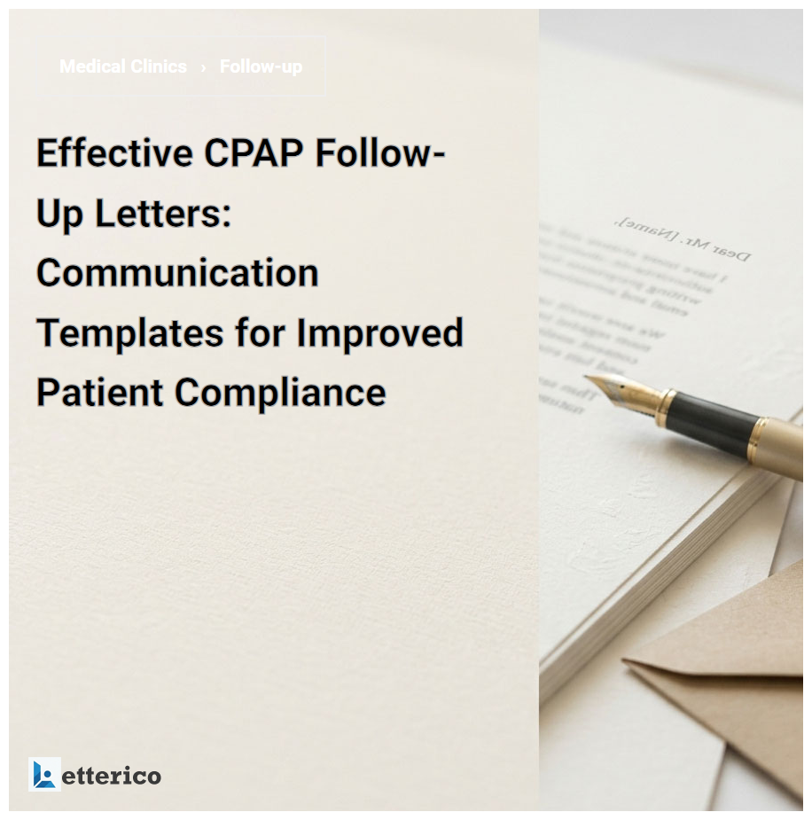 Effective CPAP Follow-Up Letters: Communication Templates for Improved Patient Compliance