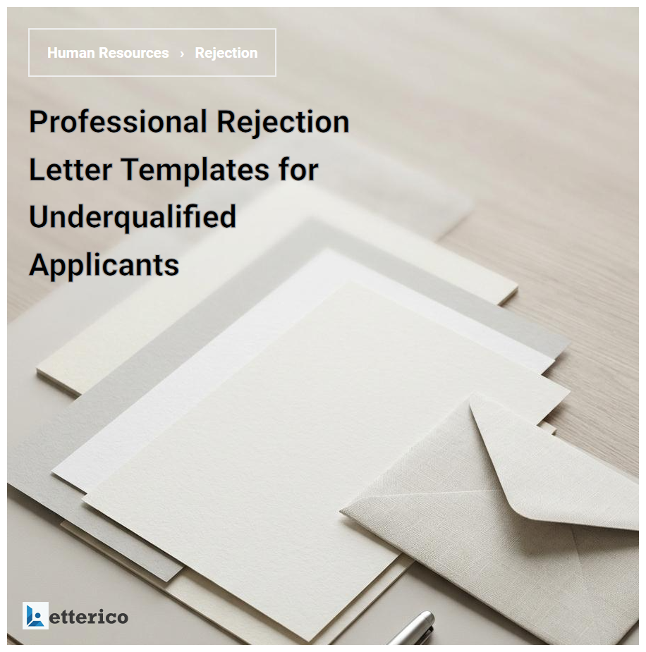 Professional Rejection Letter Templates for Underqualified Applicants