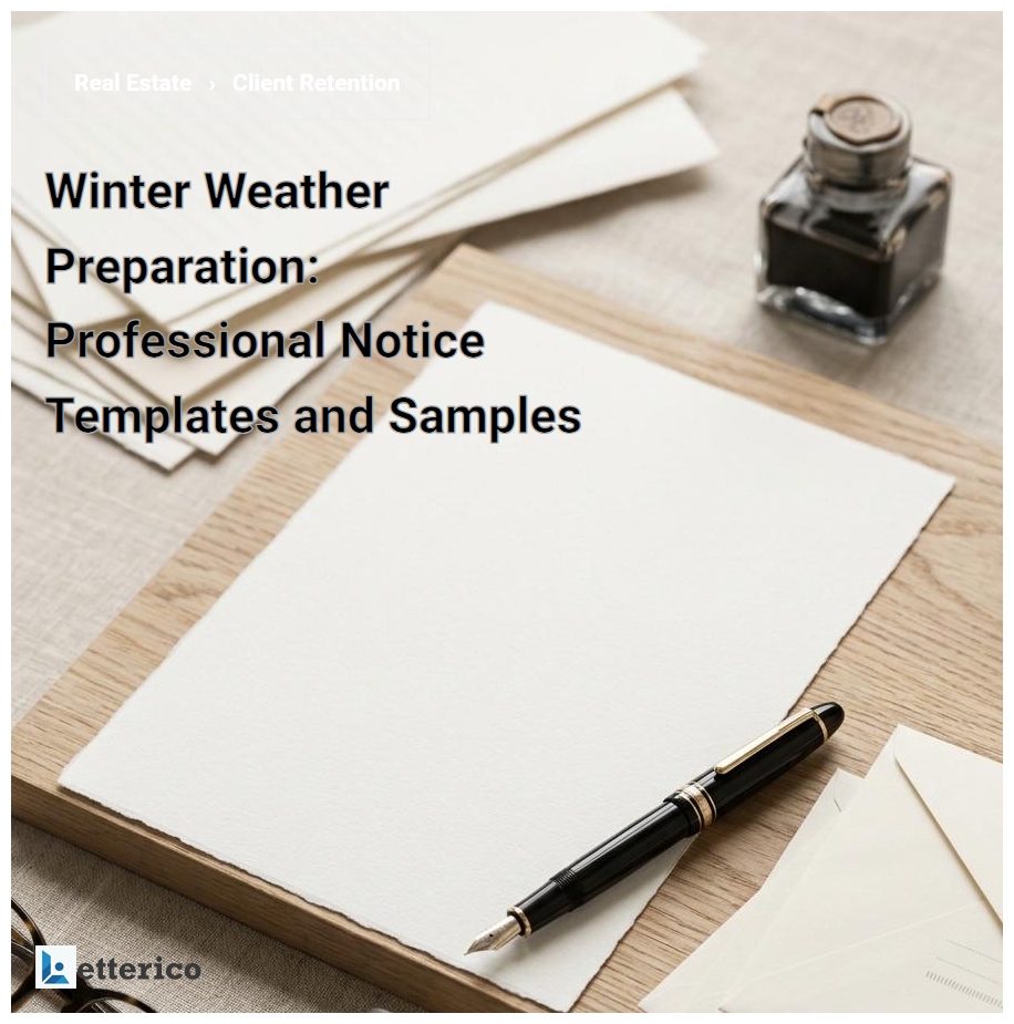 Winter Weather Preparation: Professional Notice Templates and Samples