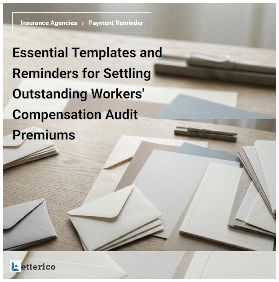 Essential Templates and Reminders for Settling Outstanding Workers' Compensation Audit Premiums