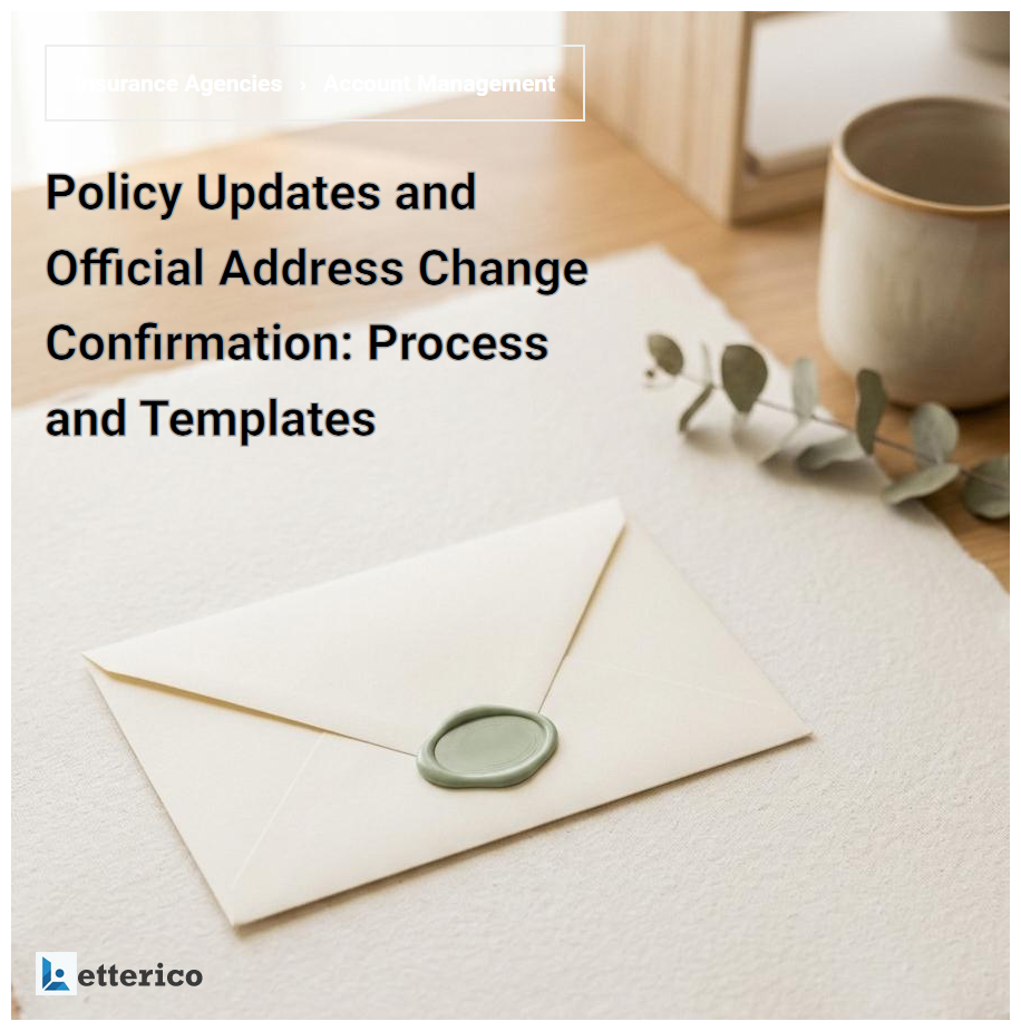 Policy Updates and Official Address Change Confirmation: Process and Templates