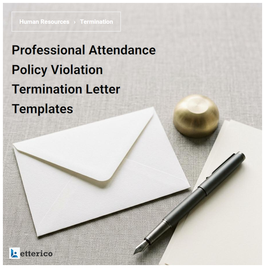 Professional Attendance Policy Violation Termination Letter Templates