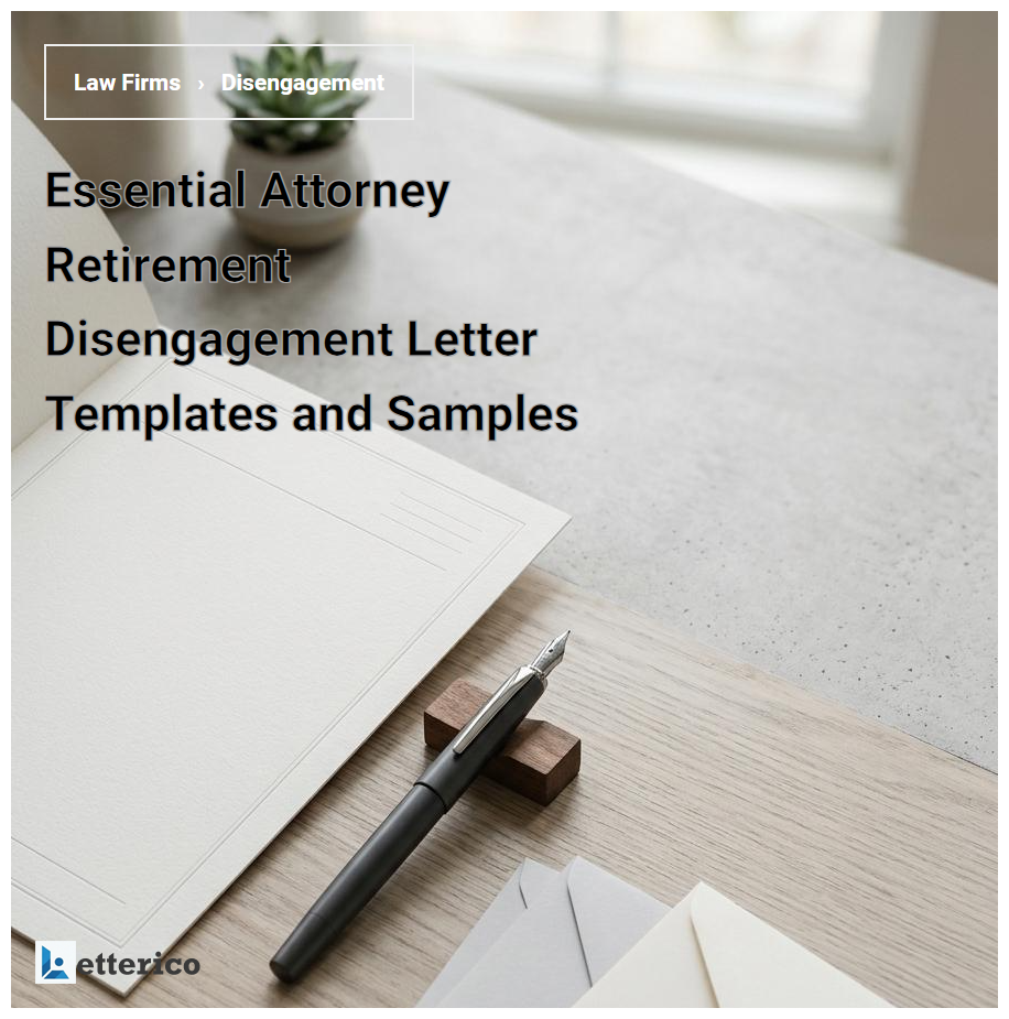 Essential Attorney Retirement Disengagement Letter Templates and Samples