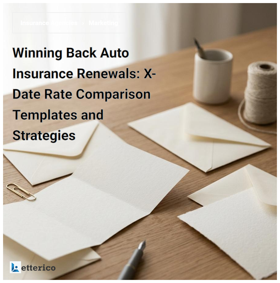 Winning Back Auto Insurance Renewals: X-Date Rate Comparison Templates and Strategies