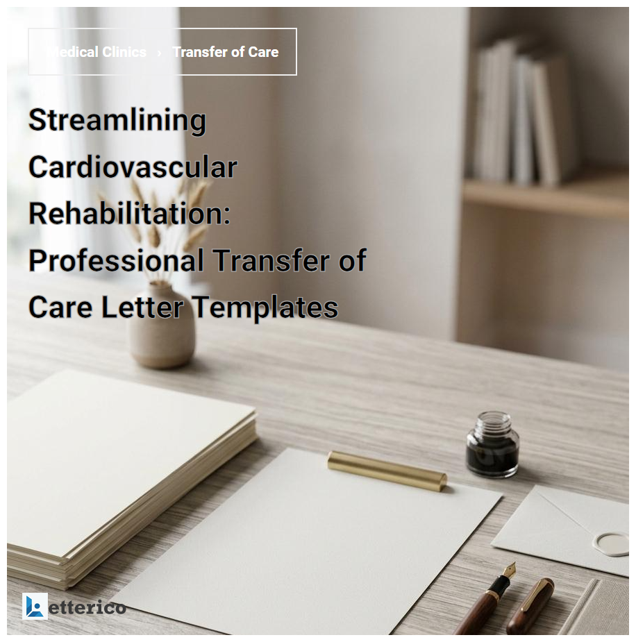 Streamlining Cardiovascular Rehabilitation: Professional Transfer of Care Letter Templates