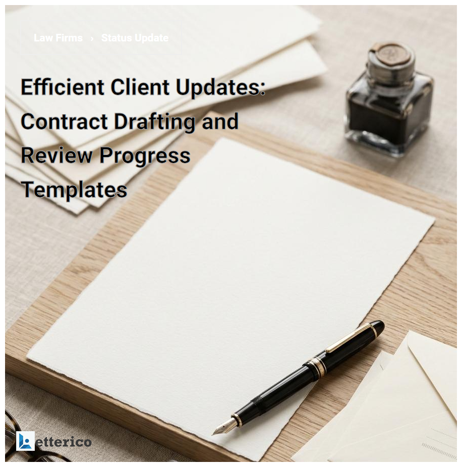 Efficient Client Updates: Contract Drafting and Review Progress Templates