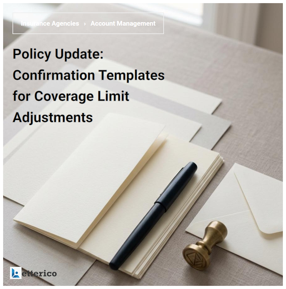 Policy Update: Confirmation Templates for Coverage Limit Adjustments