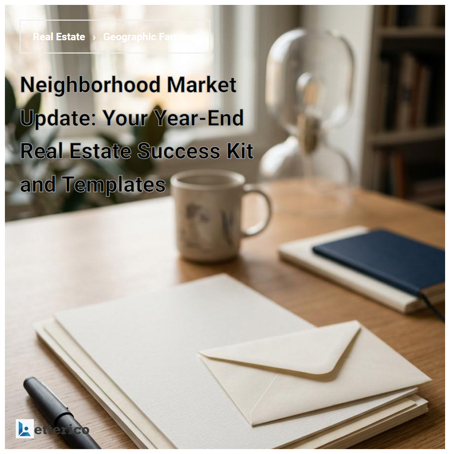 Neighborhood Market Update: Your Year-End Real Estate Success Kit and Templates