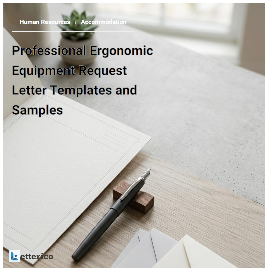 Professional Ergonomic Equipment Request Letter Templates and Samples