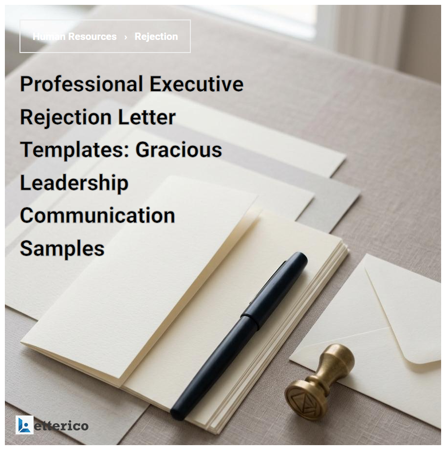 Professional Executive Rejection Letter Templates: Gracious Leadership Communication Samples