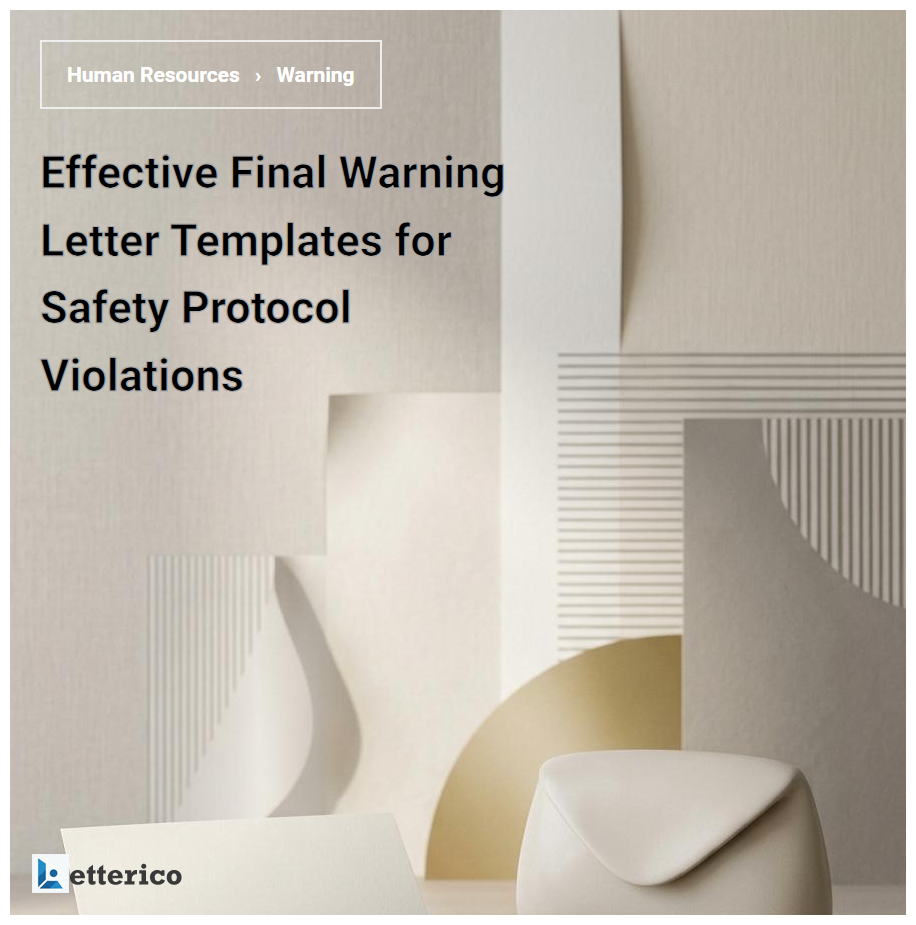 Effective Final Warning Letter Templates for Safety Protocol Violations