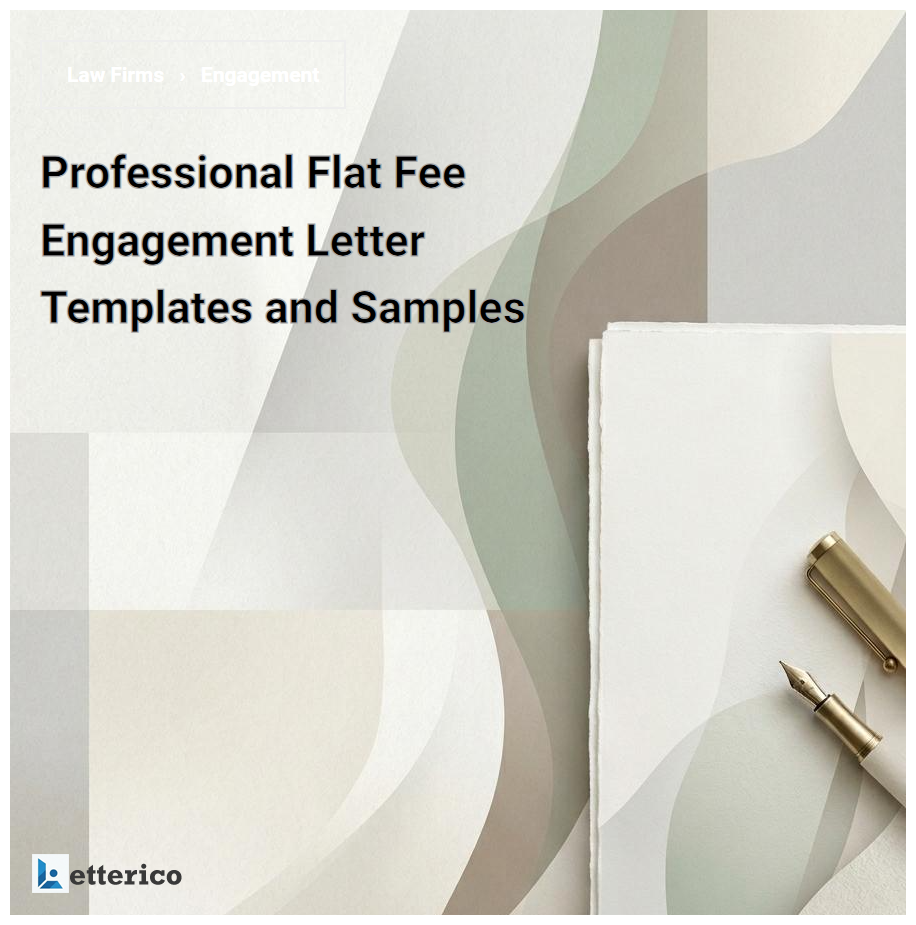 Professional Flat Fee Engagement Letter Templates and Samples