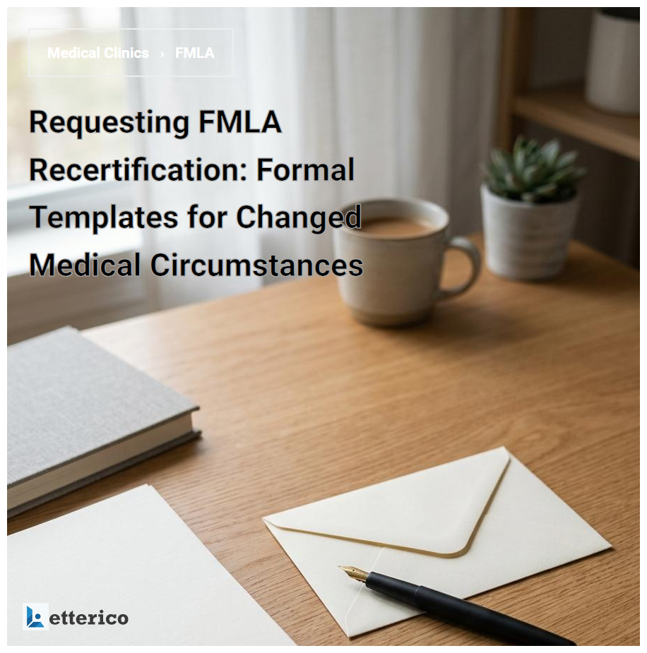 Requesting FMLA Recertification: Formal Templates for Changed Medical Circumstances