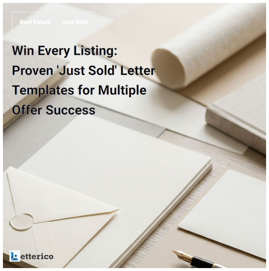 Win Every Listing: Proven 'Just Sold' Letter Templates for Multiple Offer Success