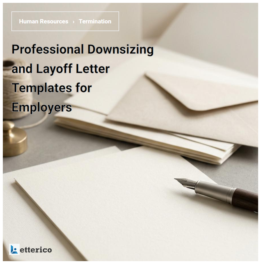 Professional Downsizing and Layoff Letter Templates for Employers
