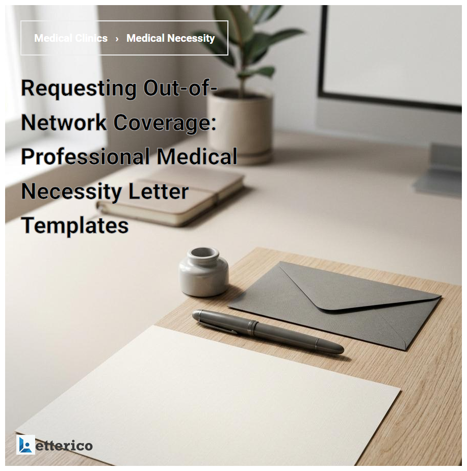 Requesting Out-of-Network Coverage: Professional Medical Necessity Letter Templates