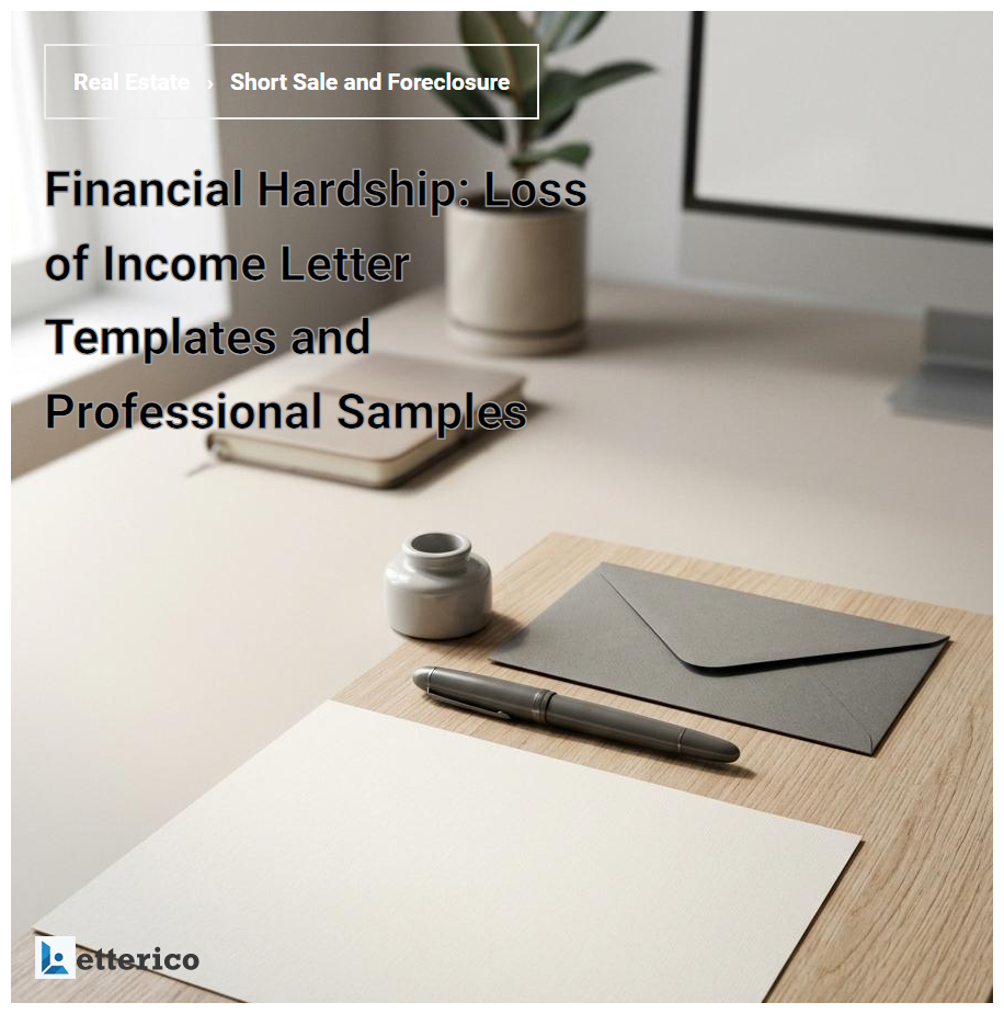 Financial Hardship: Loss of Income Letter Templates and Professional Samples