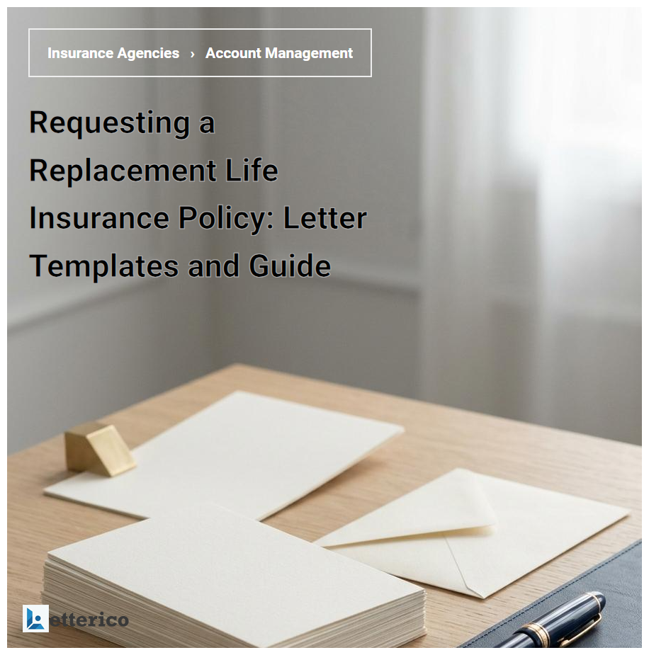 Requesting a Replacement Life Insurance Policy: Letter Templates and Guide