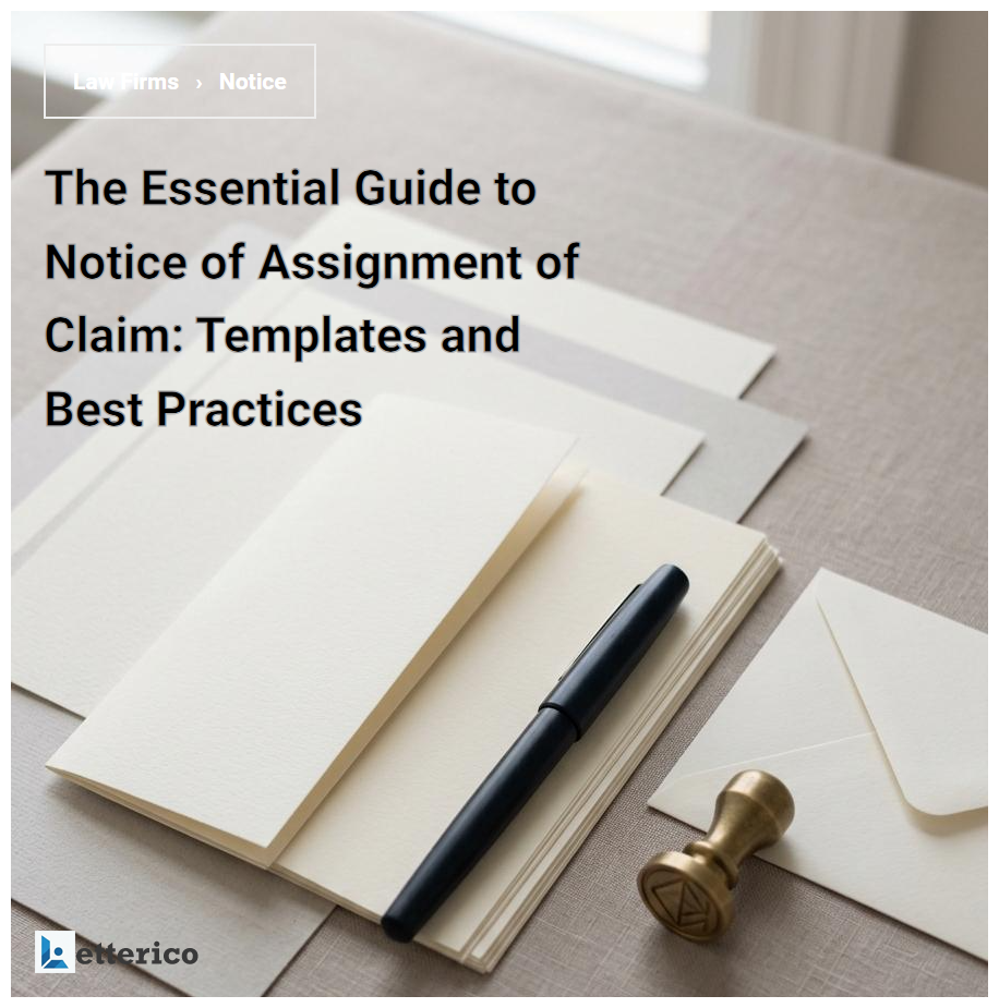 The Essential Guide to Notice of Assignment of Claim: Templates and Best Practices