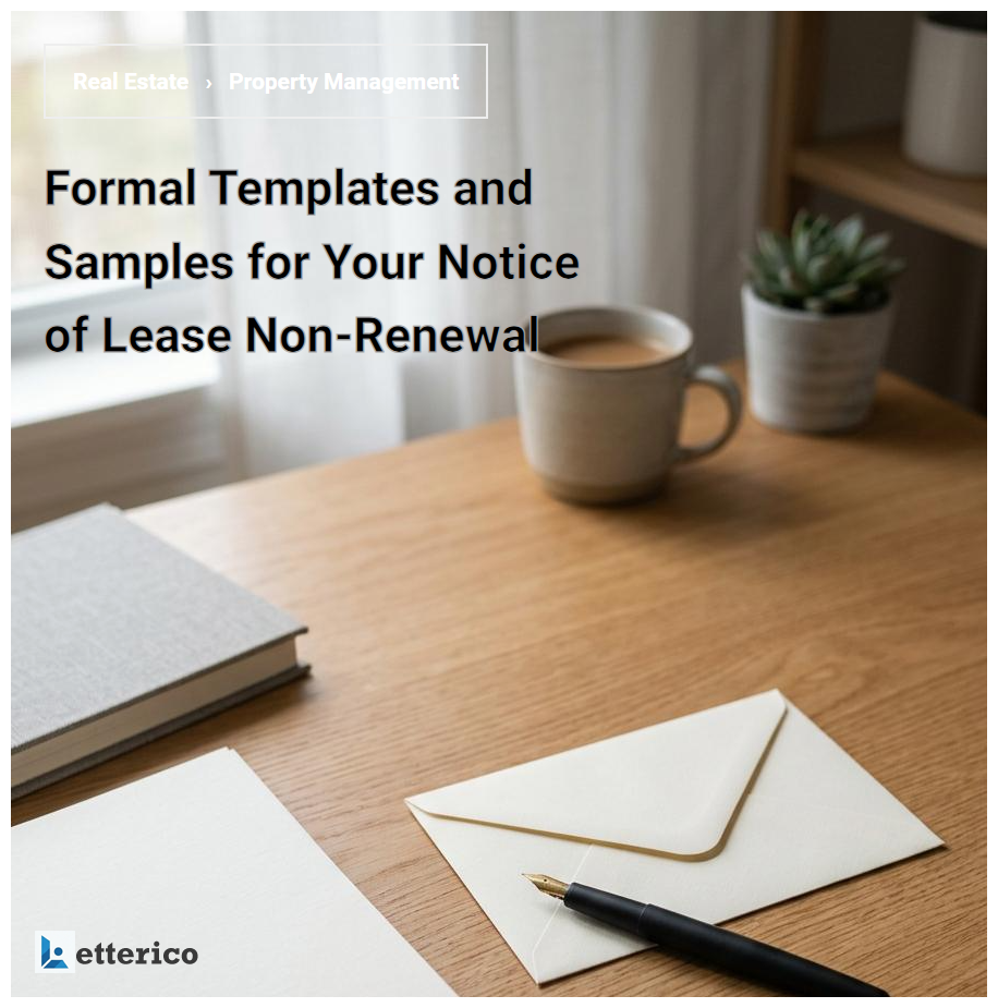Formal Templates and Samples for Your Notice of Lease Non-Renewal