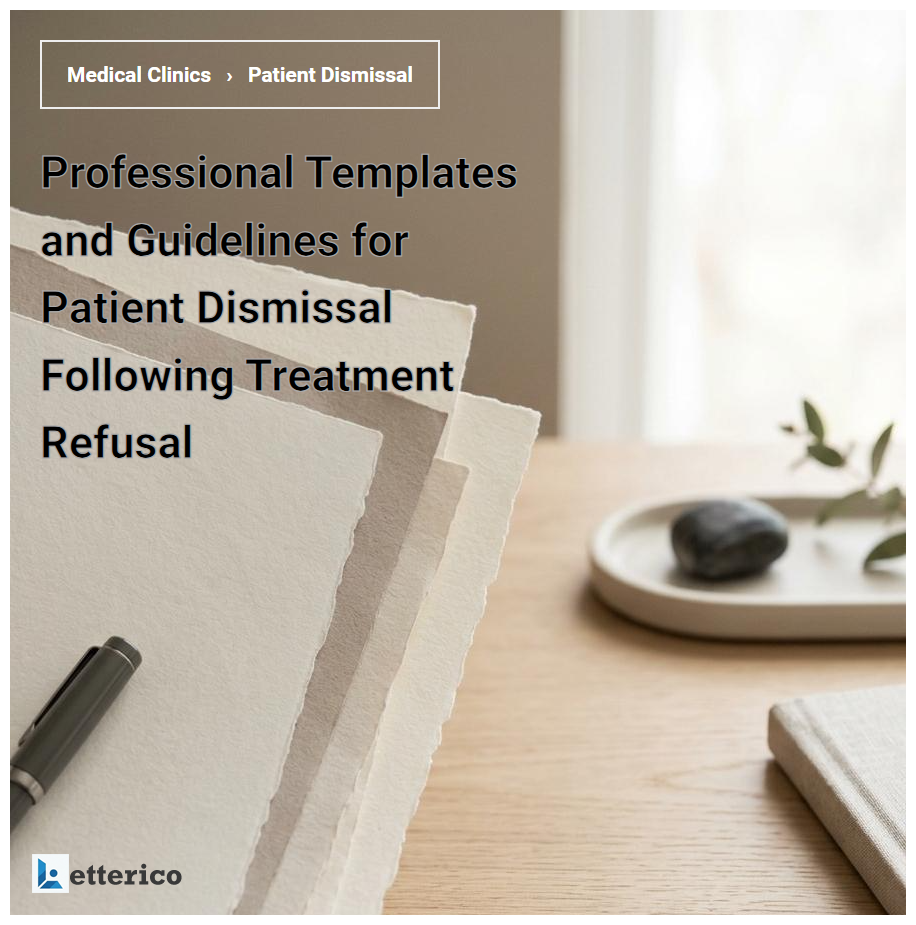 Professional Templates and Guidelines for Patient Dismissal Following Treatment Refusal