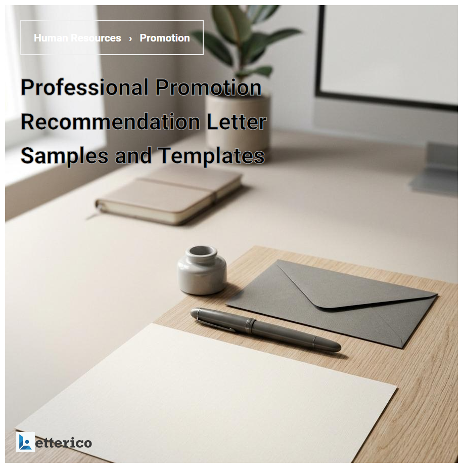 Professional Promotion Recommendation Letter Samples and Templates