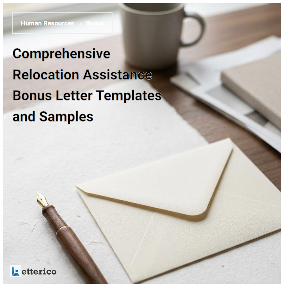 Comprehensive Relocation Assistance Bonus Letter Templates and Samples